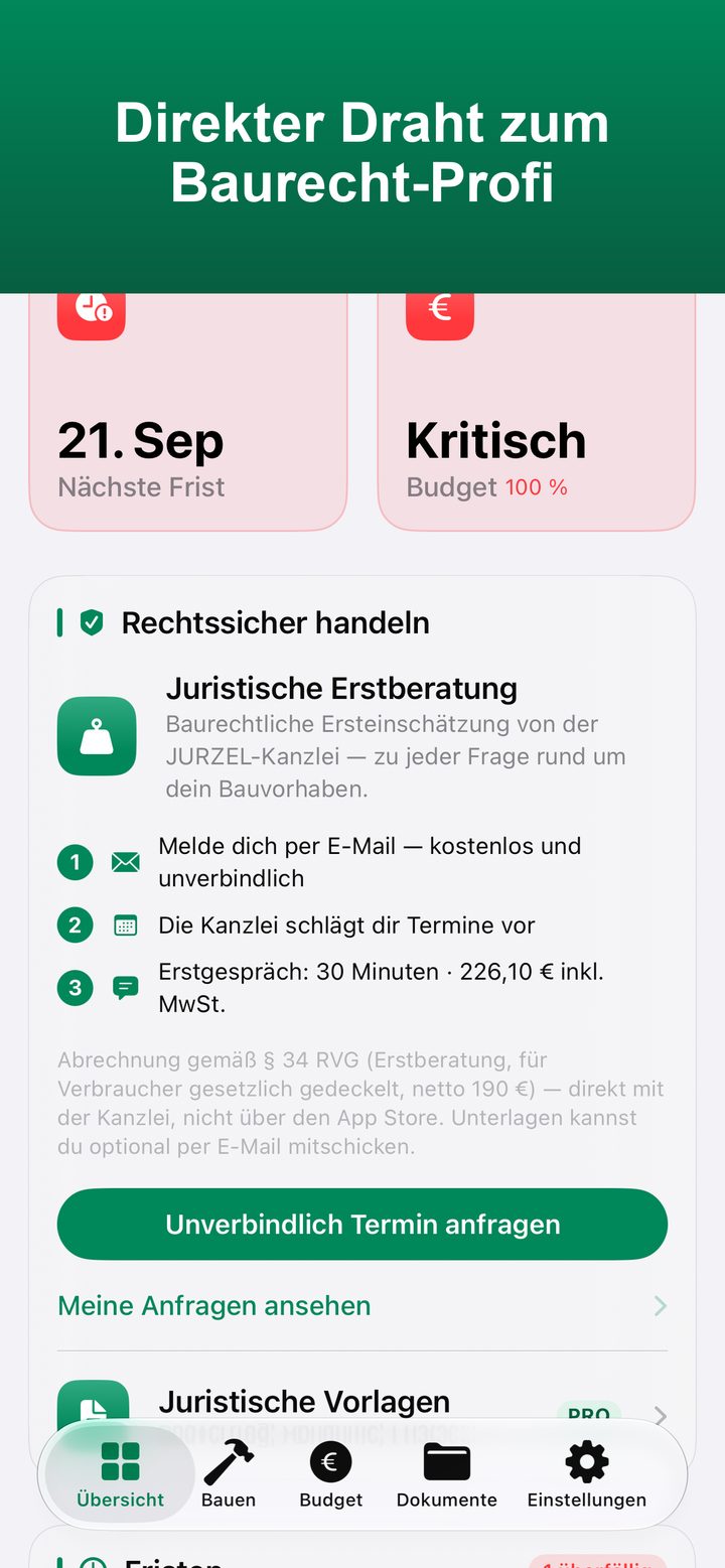 Juristische Erstberatung: Termin unverbindlich per E-Mail anfragen, Ablauf in drei Schritten
